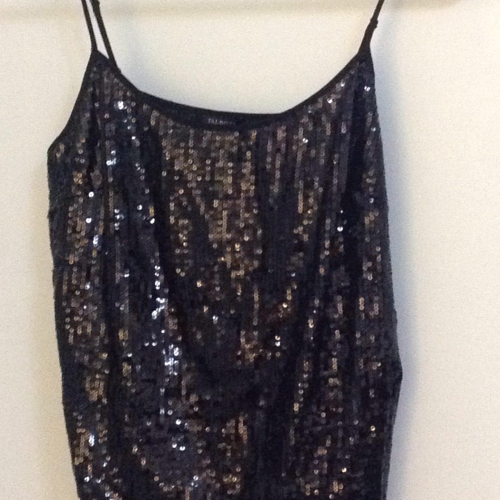 Talbots Black Sequin Tank